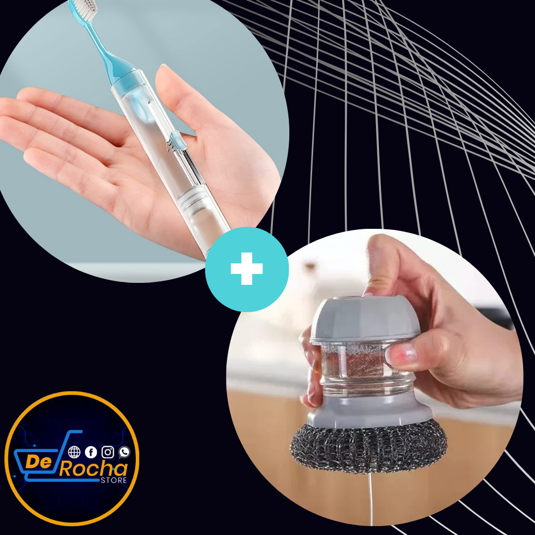 Combo cepillo dispensador+cepillo diente
